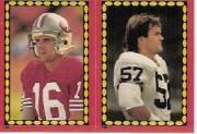 1988 Topps Stickers #64 Joe Montana/ 190 Clay Matthews