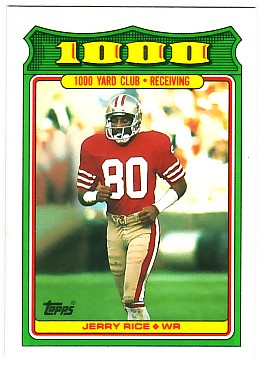 1988 Topps 1000 Yard Club #4 Jerry Rice