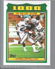 1988 Topps 1000 Yard Club #16 James Lofton