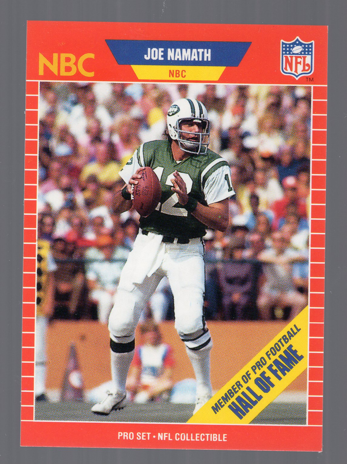 1989 Pro Set Announcers #25 Joe Namath