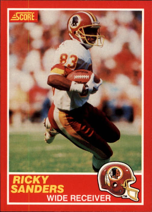 1989 Score #122B Ricky Sanders COR/(Listed as 83/on card back)