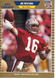 1989-90 Pro Set Super Bowl XXIV Binder #381 Joe Montana