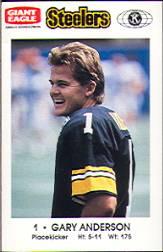 1990 Steelers Police #1 Gary Anderson K