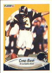 1990 Fleer #303 Chris Bahr UER