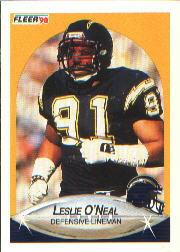 1990 Fleer #312 Leslie O'Neal