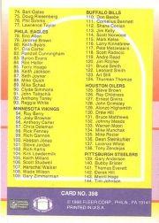 1990 Fleer #398 Checklist Card UER