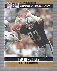 1990 Pro Set #26 Ted Hendricks HOF