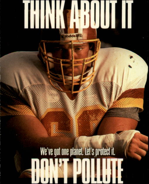 1991 Pro Set #724 Joe Jacoby/Don't Pollute