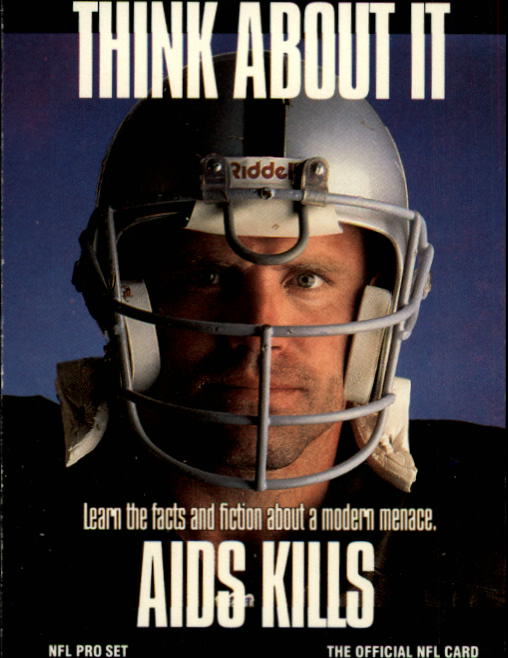 1991 Pro Set #725 Howie Long/Aids Kills