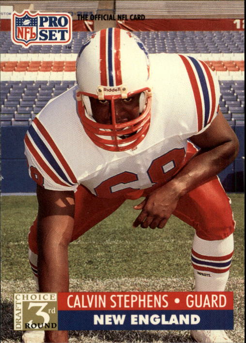1991 Pro Set #785 Calvin Stephens RC UER/(Card says New England,/others say New England/Patriots)