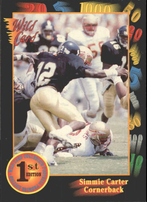 1991 Wild Card Draft #11 Simmie Carter