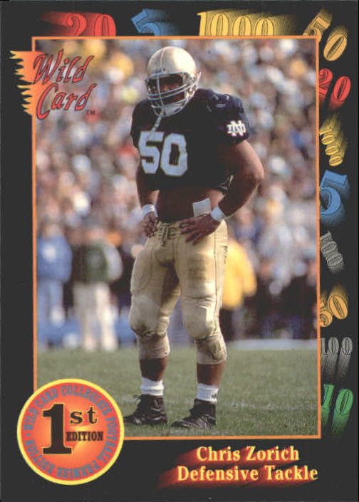 1991 Wild Card Draft #50 Chris Zorich