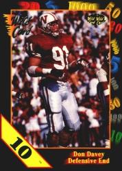 1991 Wild Card Draft 10 Stripe #21 Don Davey