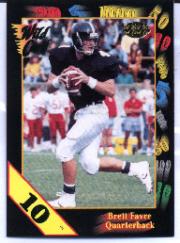 1991 Wild Card Draft 10 Stripe #119 Brett Favre front image