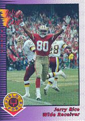 1992 Wild Card Field Force #30 Jerry Rice
