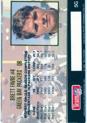 1993 Action Packed 24K Gold #5G Brett Favre back image