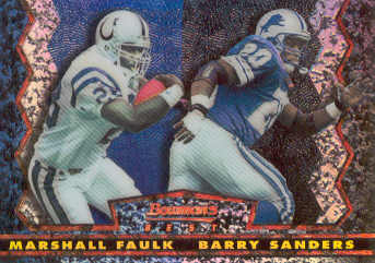 1994 Stadium Club Bowman's Best Refractors #19 Barry Sanders/M.Faulk