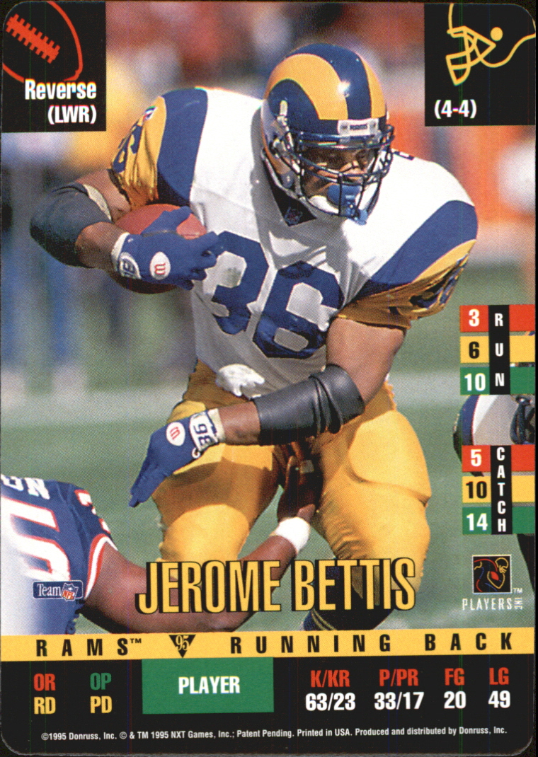 1995 Donruss Red Zone Update #89 Jerome Bettis