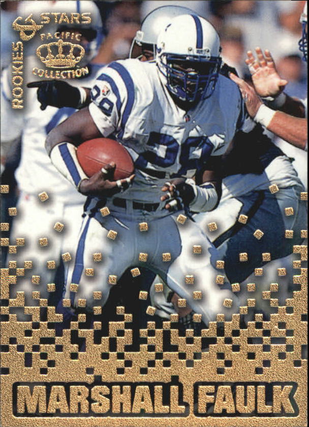 1995 Pacific Triple Folders Rookies and Stars #RS16 Marshall Faulk