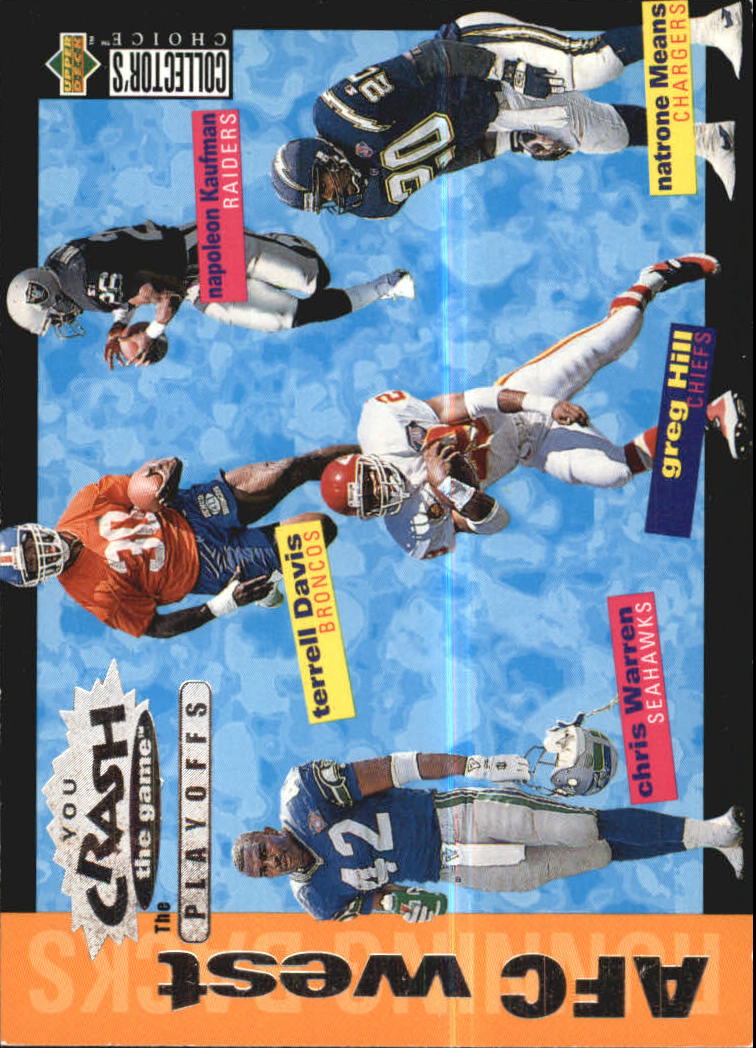 1995 Collector's Choice Update Crash the Playoffs #CP9 AFC West RB/T.Davis