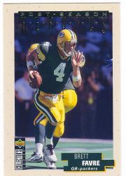1995 Collector's Choice Update Post Season Heroics Gold #13 Brett Favre