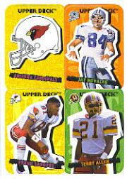 1995 Collector's Choice Update Stick-Ums #59 F.Sanders/Allen/Novacek