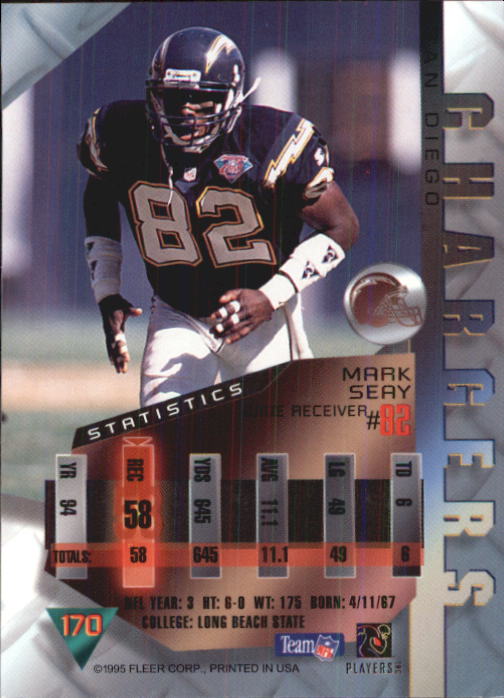 1995 Metal #170 Mark Seay back image