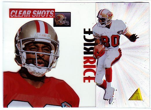 1995 Pinnacle Clear Shots #1 Jerry Rice