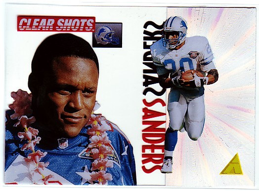 1995 Pinnacle Clear Shots #6 Barry Sanders