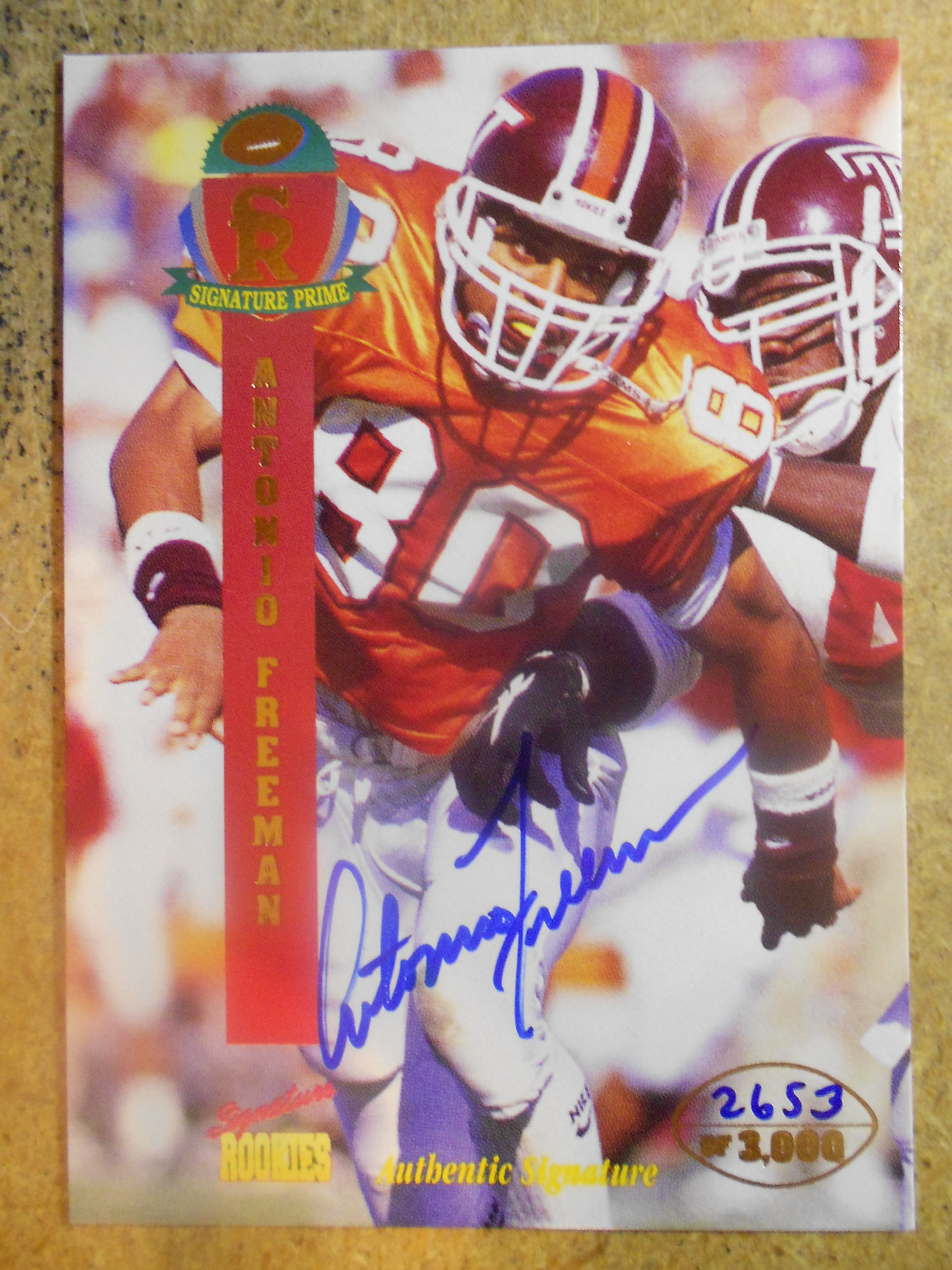 1995 Signature Rookies Signature Prime Autographs #16 Antonio Freeman