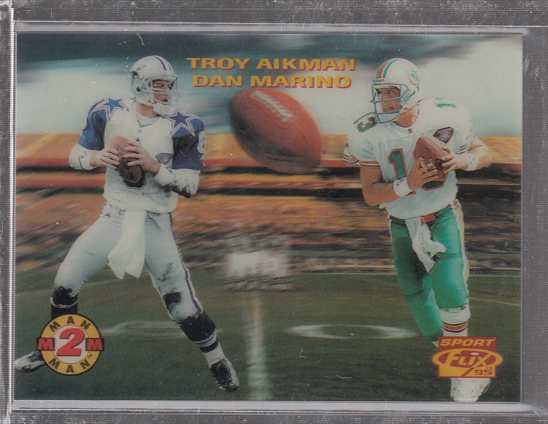 1995 Sportflix Man 2 Man #1 D.Marino/T.Aikman