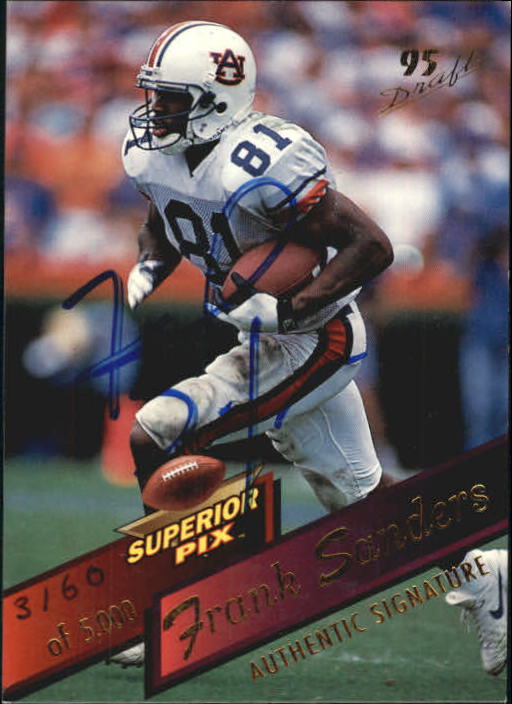 1995 Superior Pix Autographs #62 Frank Sanders/5000