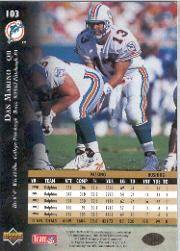 1995 Upper Deck #103 Dan Marino back image