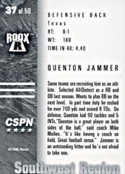 1996 Roox Prep Stars MW/SW #SW37 Quentin Jammer back image