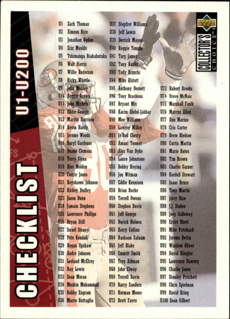 1996 Collector's Choice Update #U200 Rice/Marino CL