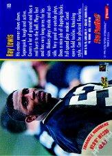 1996 Fleer #165 Ray Lewis RC back image
