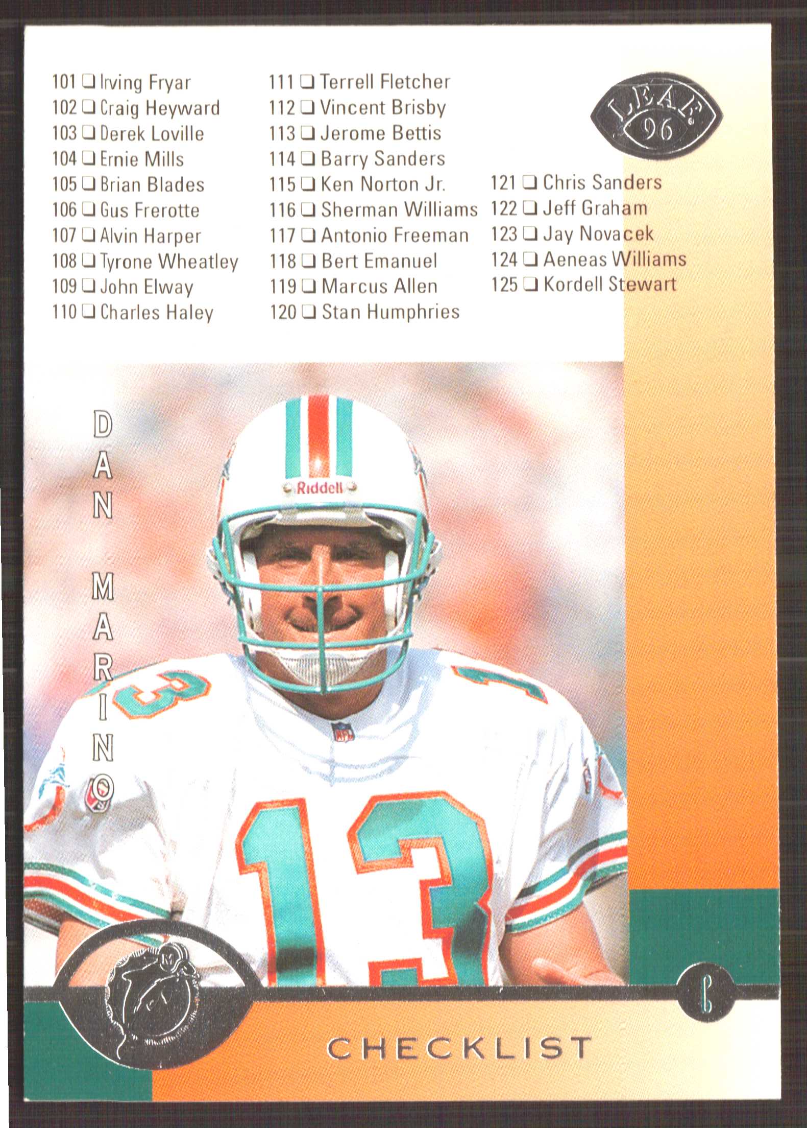 1996 Leaf #189 Dan Marino CL