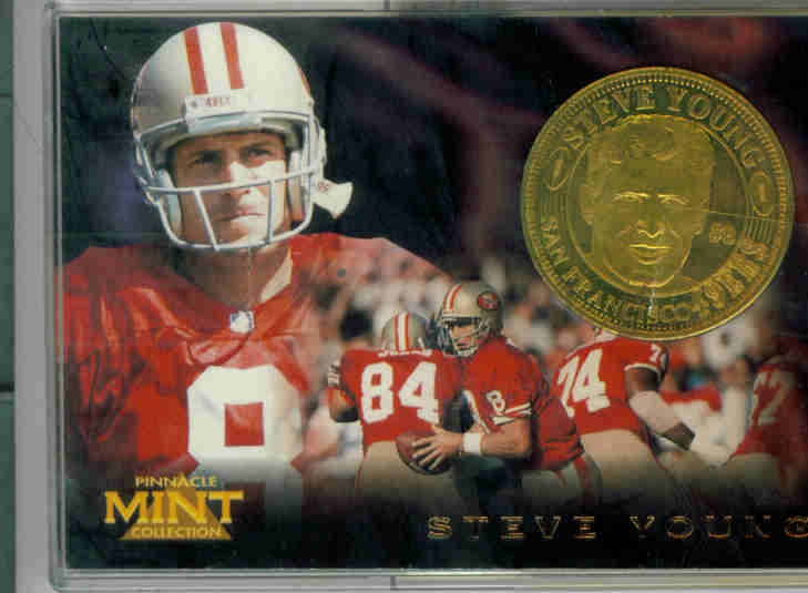 1996 Pinnacle Mint Coins Brass #6 Steve Young