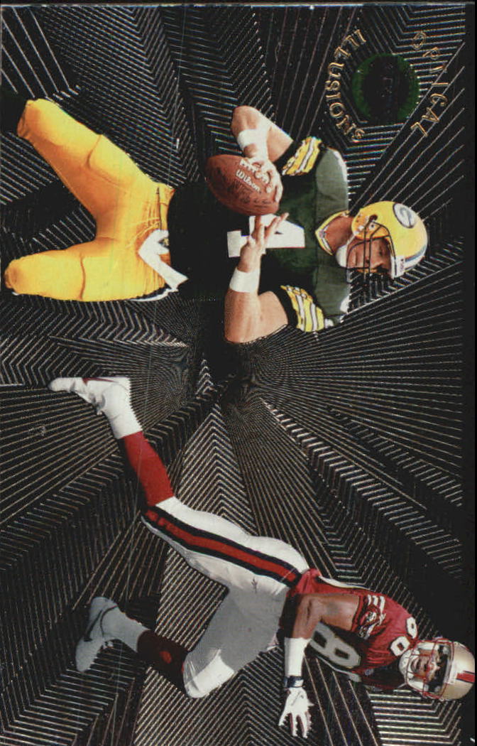 1996 Playoff Illusions Optical Illusions #1 B.Favre/J.Rice