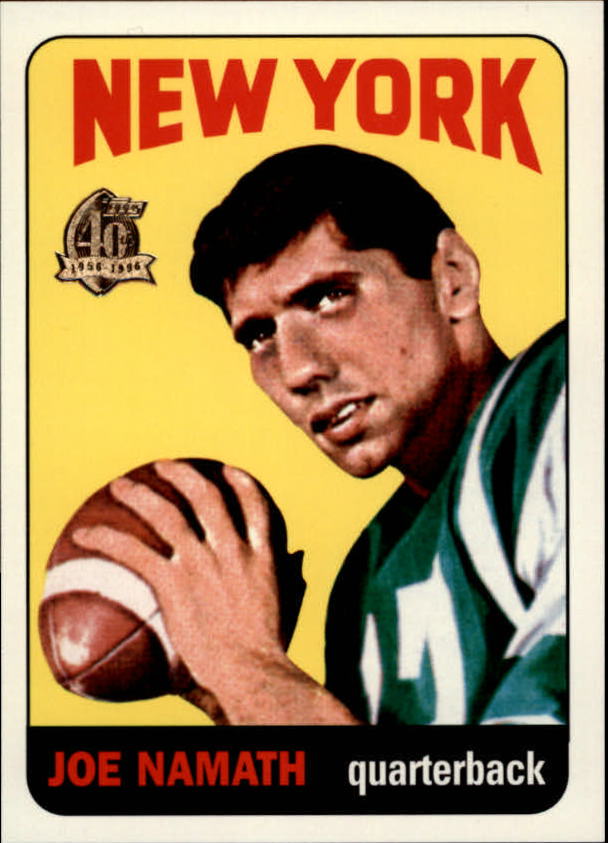 1996 Topps Namath Reprints #1 Joe Namath 1965