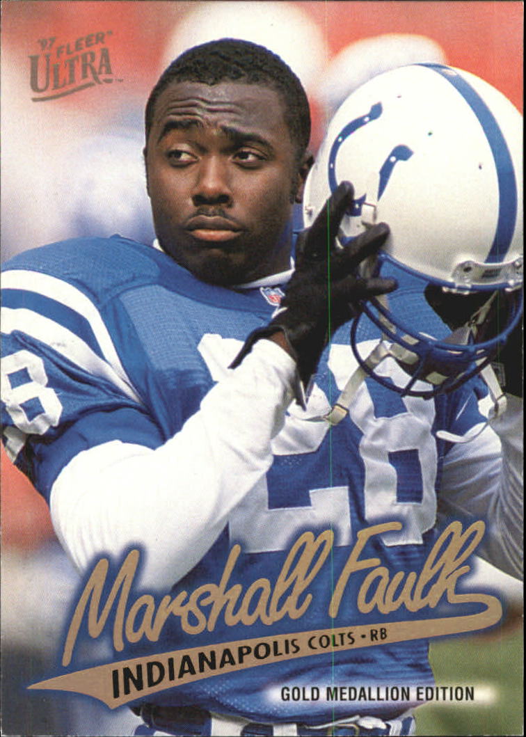 1997 Ultra Gold Medallion G153 Marshall Faulk NM MT The Stadium