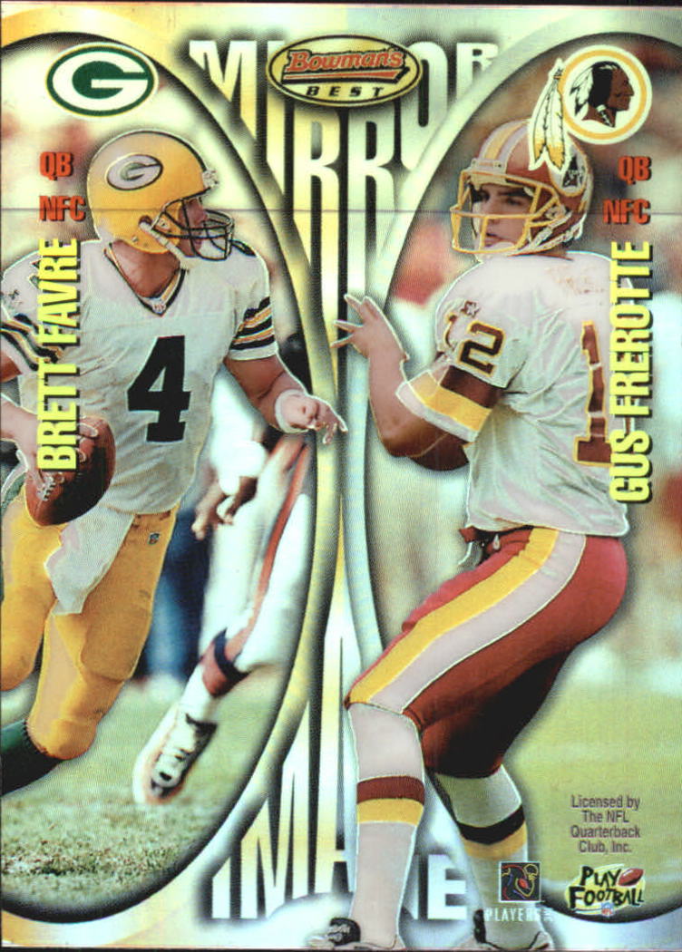 1997 Bowman's Best Mirror Images Refractors #MI1 Brett Favre/Gus Frerotte/John Elway/Mark Brunell