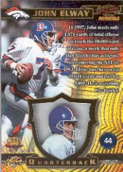 1997 Pacific Invincible Platinum Blue #44 John Elway back image