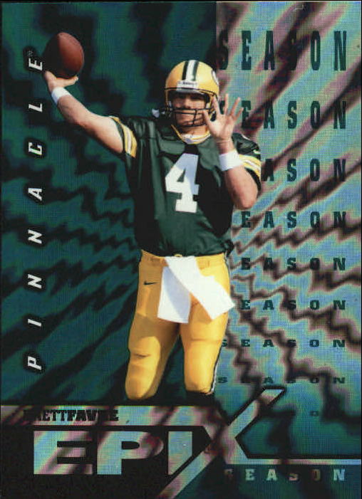 1997 Pinnacle Certified Epix Emerald #E10 B.Favre SEASON