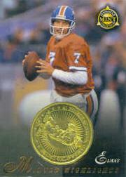 1997 Pinnacle Mint Coins Brass #30 John Elway MH