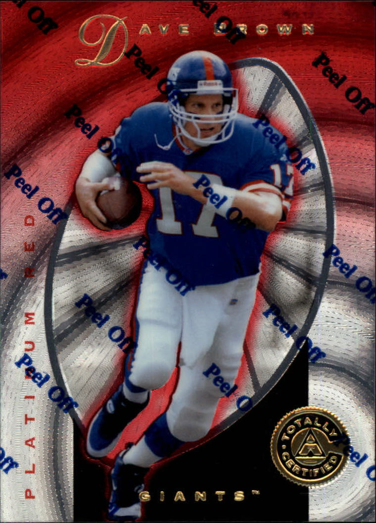 1997 Pinnacle Totally Certified Platinum Red #21 Dave Brown
