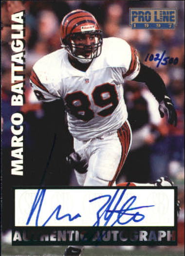1997 Pro Line Autographs Emerald #5 Marco Battaglia/500