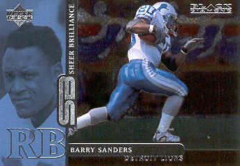 1998 Black Diamond Rookies Sheer Brilliance #B6 Barry Sanders/2000