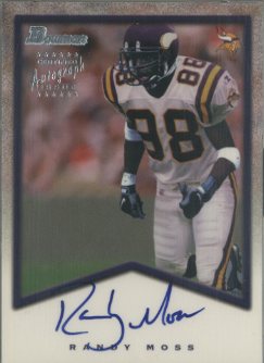 1998 Bowman Rookie Autographs Silver #7 Randy Moss front image