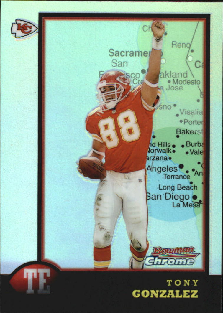 1998 Bowman Chrome Interstate #46 Tony Gonzalez